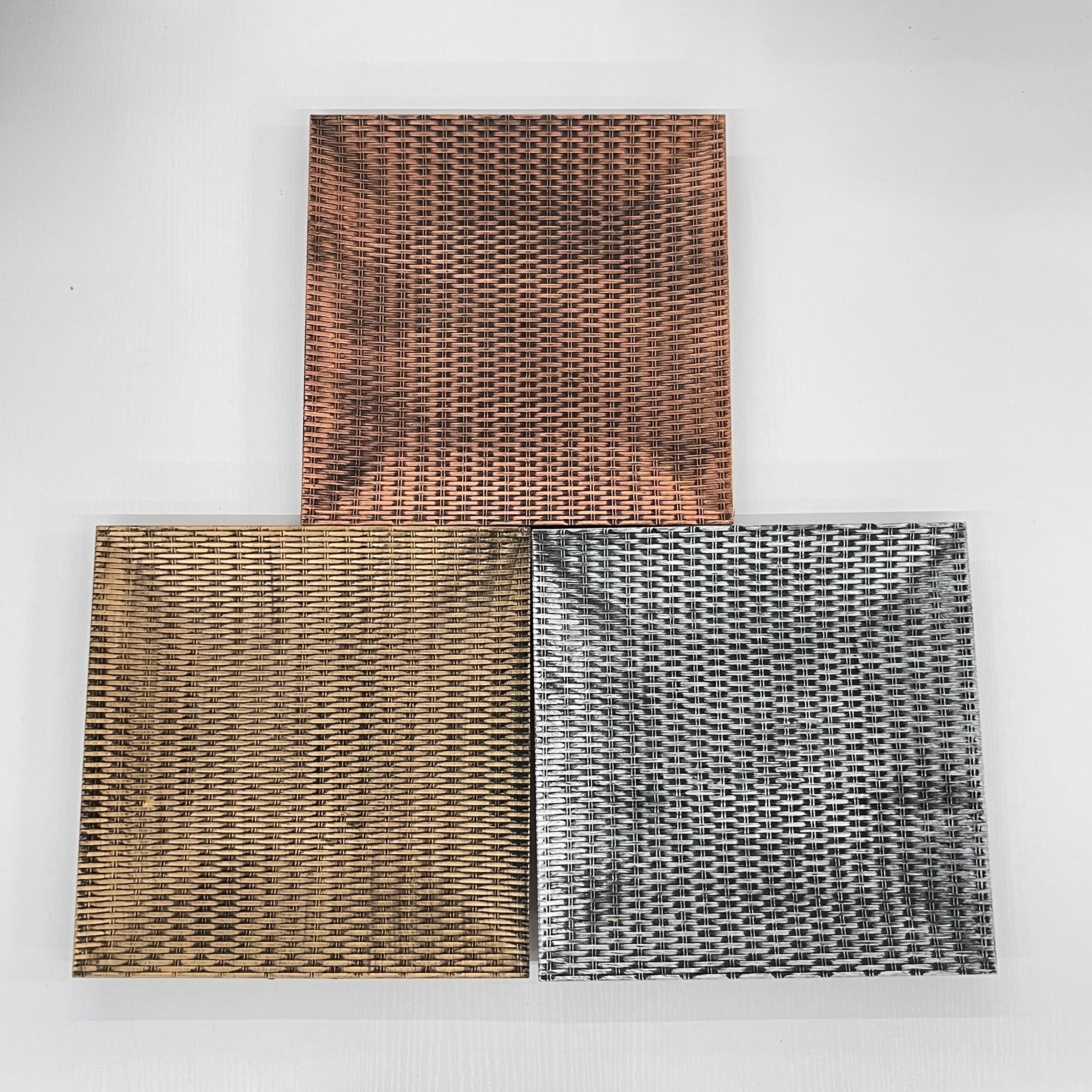 New square antique plastic placemat plate thumbnail