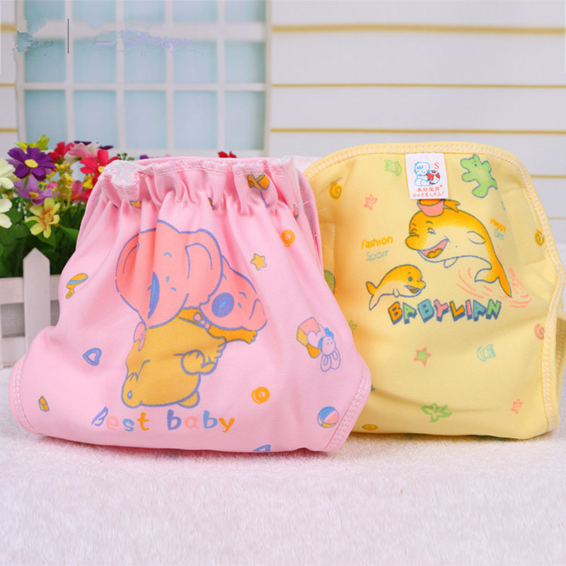 Baby training underwear Leak proof washable diaper pants waterproof breathable diaper pocket 100% cotton baby potty learning pants full figure