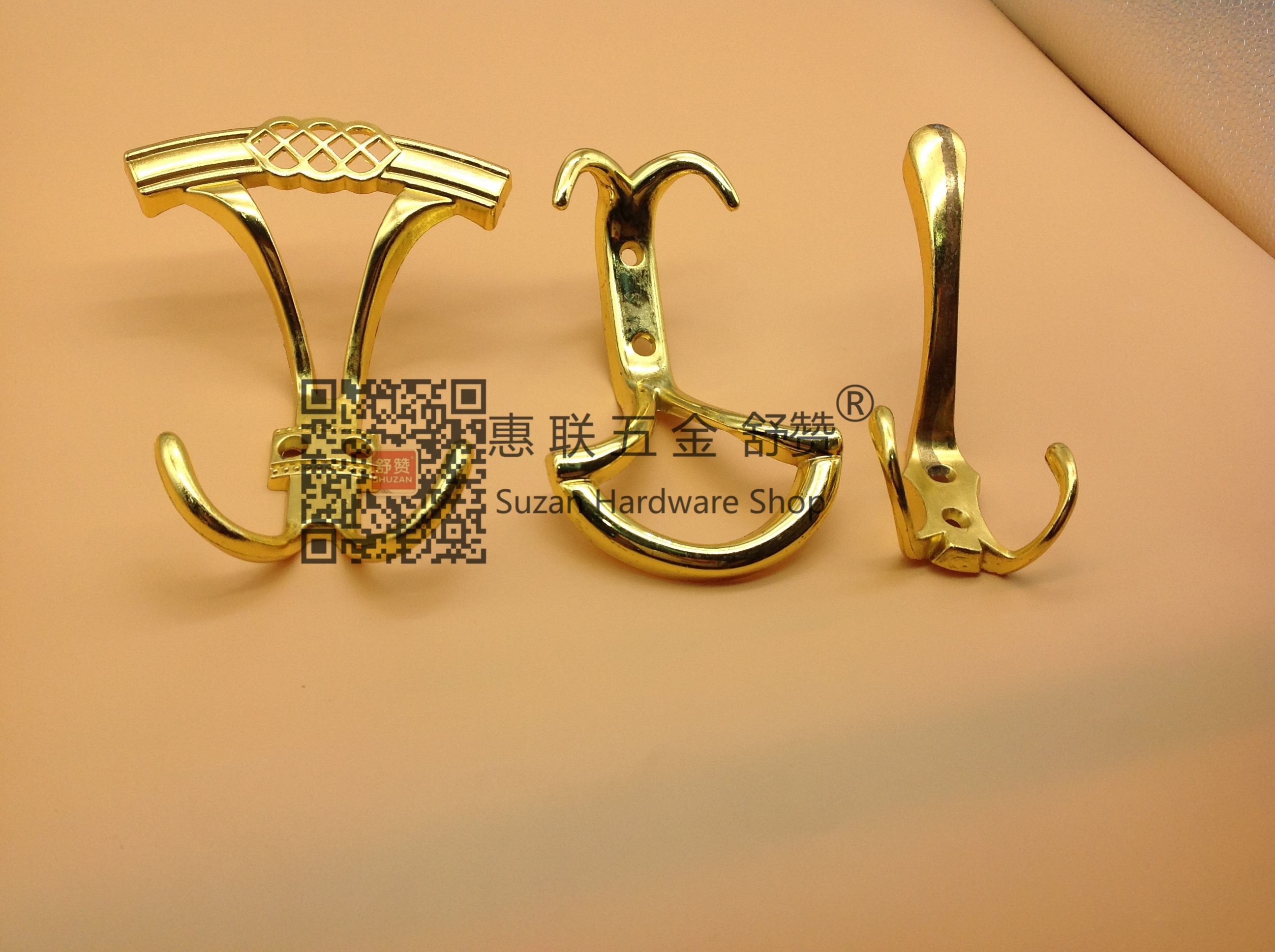 New Chinese-Style Clothing Hooks, Metal Hooks For Entering The Door, Copper Hooks For Wardrobes And Cabinets, And Single Wall Hooks