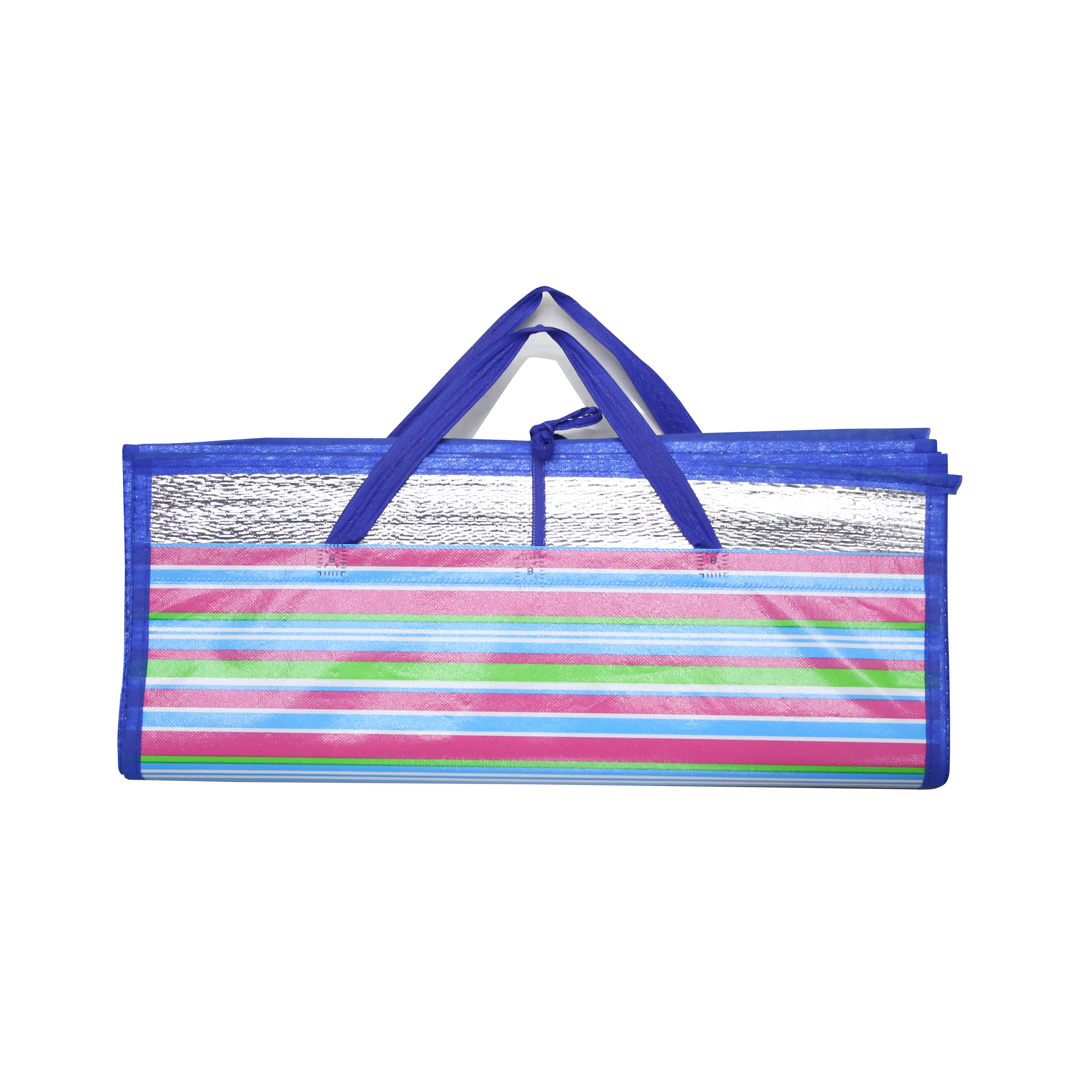 Xindeli Home Textile Factory Direct Sales Of Straw Mat 2022 Summer Explosive Beach Straw Silk Silver Film Material Is Easy To Carry Light Weight Easy To Use Breathable