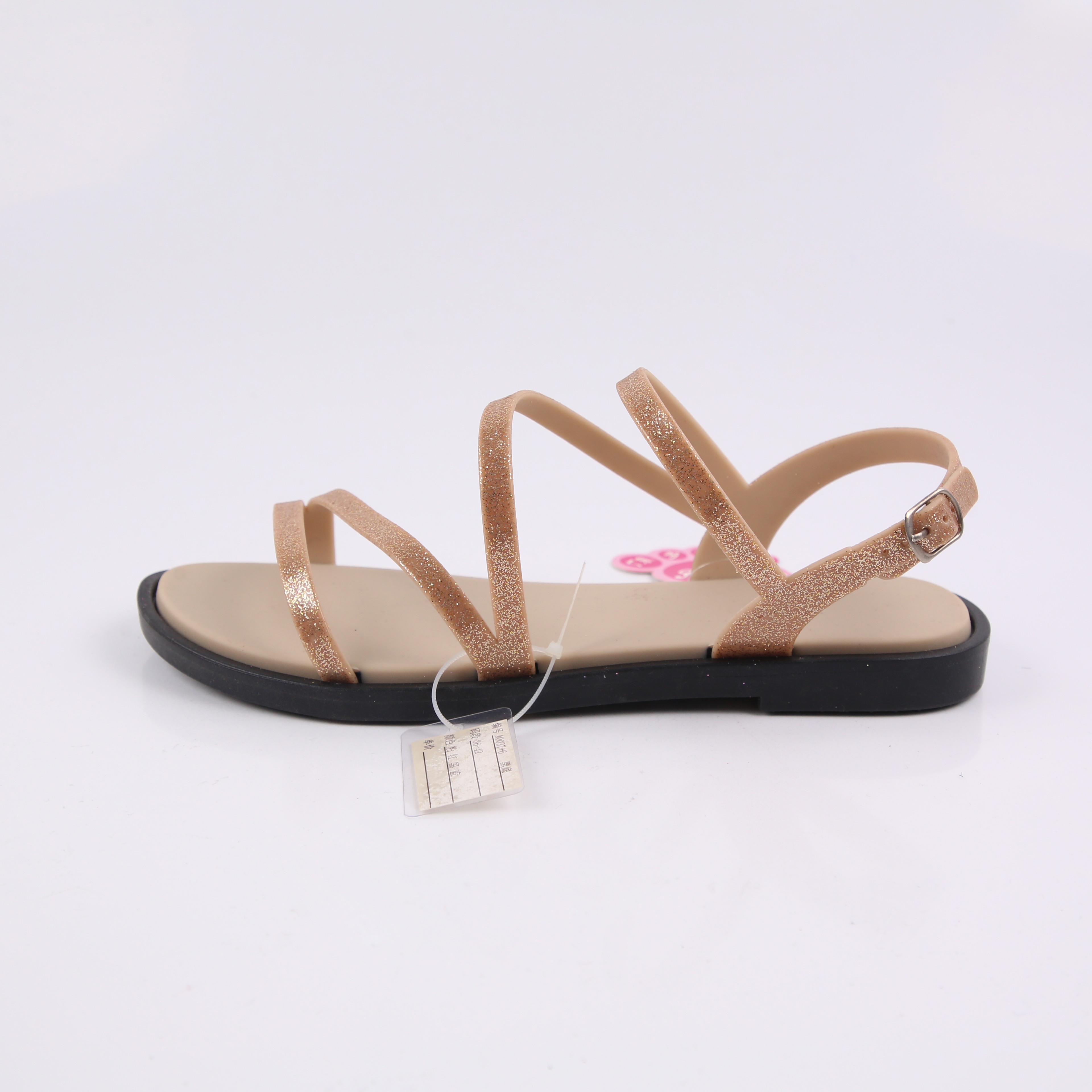 Slippers female summer wear new summer network red two wear pleated flat everything with soft bottom one-line sandals female