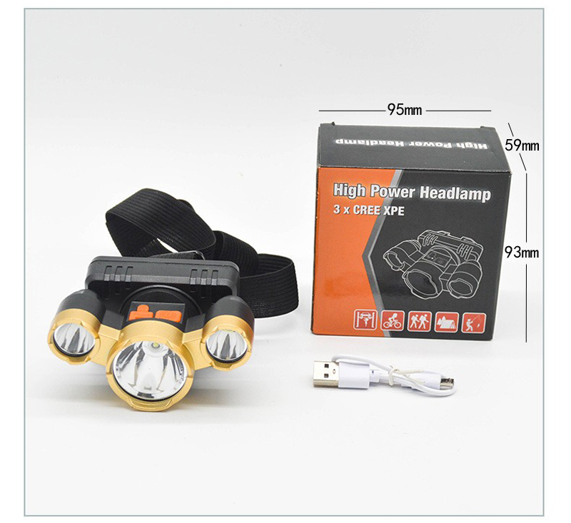 81002 пластиковая фара (1+2,USB,XPE) пластмассовая лампа заряжающая головка (USB, usb, spe pic 20