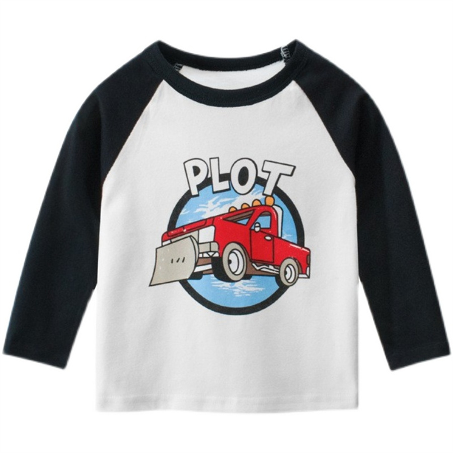 Boy's Long-Sleeved T-Shirt Spring And Autumn Winter 2022 New Autumn Clothes Baby Autumn Clothes For Small Boys Baby Children's Undercoat 44