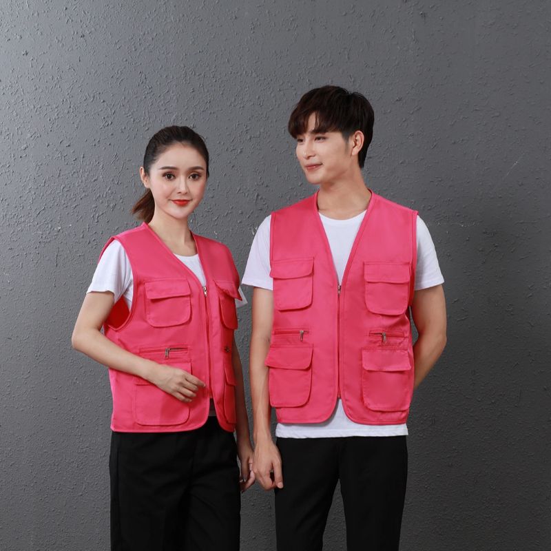[Top Sales] Multi-Pocket Work Clothes Fishing Vest Vest Volunteer Vest Print Reporter Wedding Photography Advertising Tooling Application Scenario