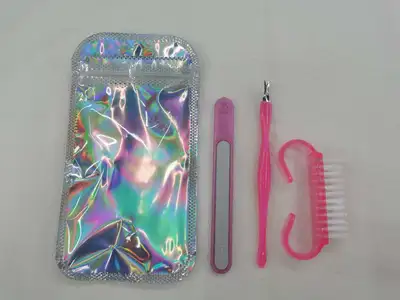 Nail File Set Nail File Nail Clipper Small Brush Set Factory Direct Sales