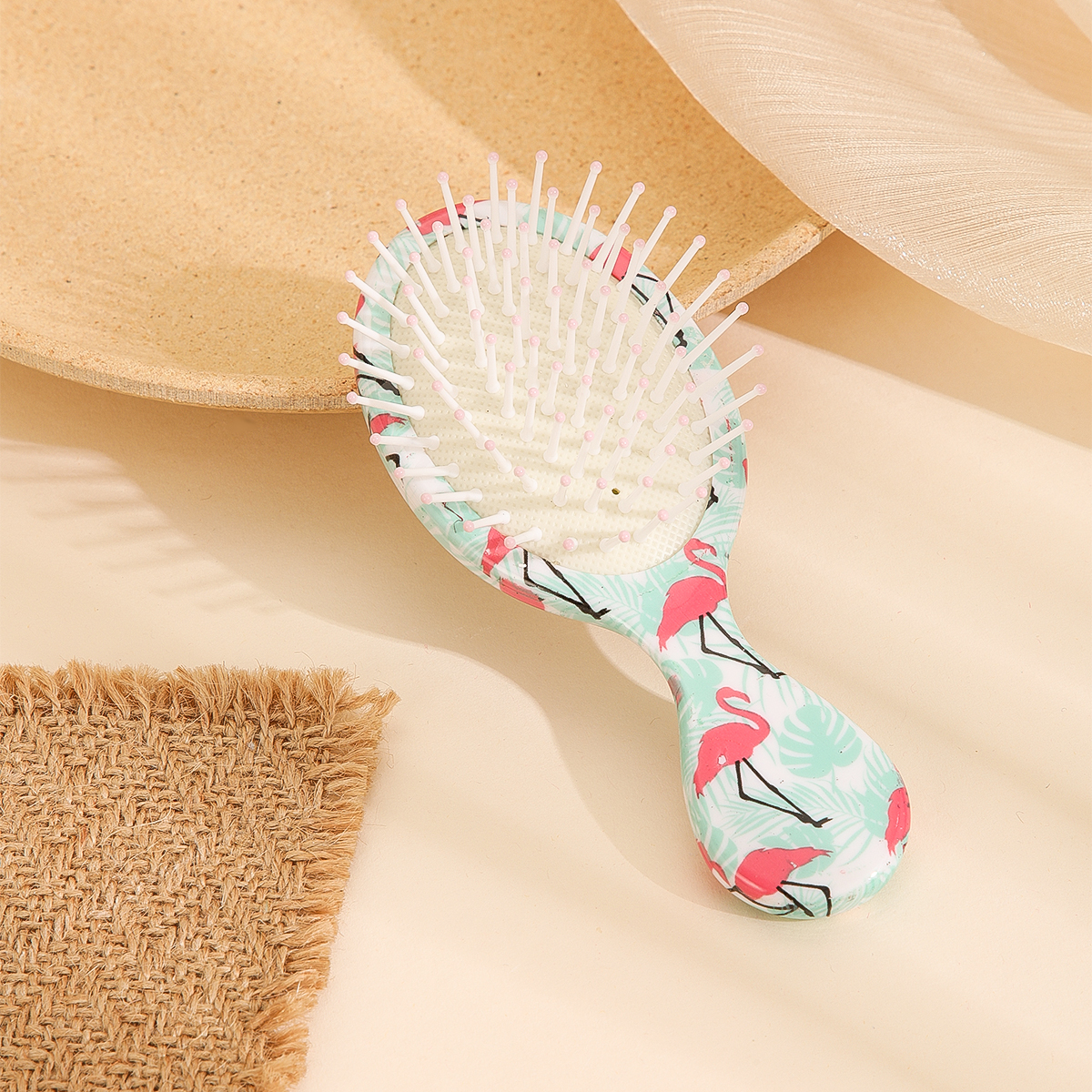 The small and mini airbag comb for women is not harmful to the scalp. It is a plastic comb and a cute cartoon airbag comb pic 3