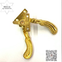 Zinc alloy window handle flat open color aluminum door and window handle curtain wall handle outward thrust window seven-figure handle lock phoenix