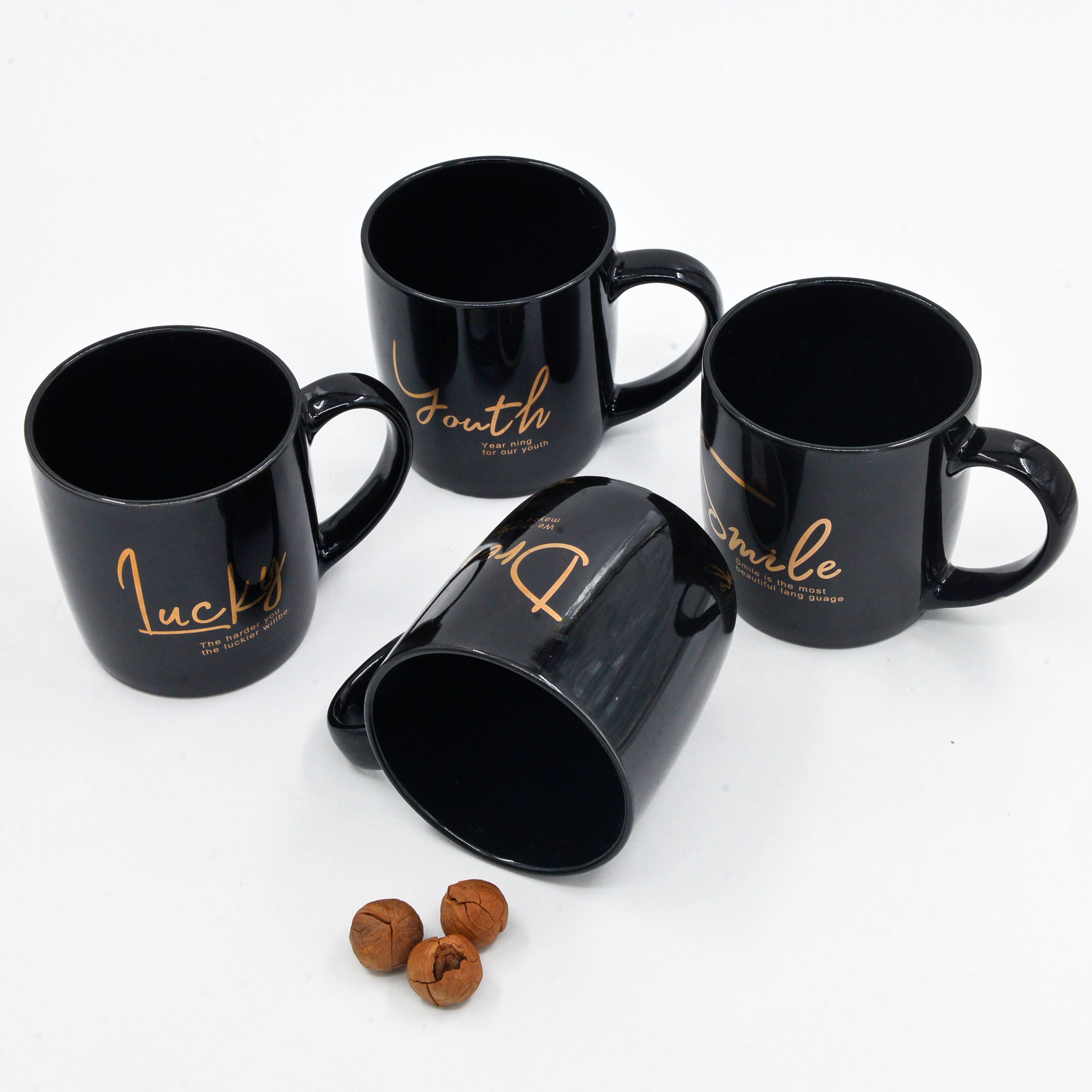 Solid Color Starry Sky Beauty Alphabet simple ceramic mug Drinking cup Office coffee cup Tea Cup
