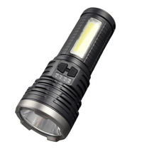 81007 Plastic flashlight strong flashlight USB rechargeable home flashlight Outdoor hand-held lighting flashlight Portable flashlight