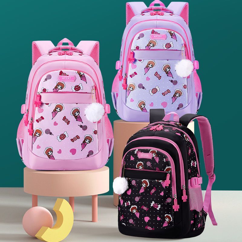Elementary school bag resistance dirty grade three school bag 45, six grade junior high school backpack breathable load relief lovely thumbnail
