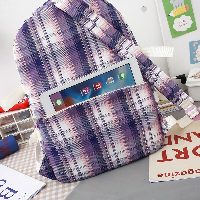 书包女初中生小学生高颜值学院可爱少女心高级感大容量帆布双肩包详情9