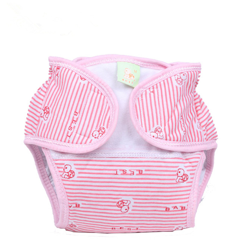 Baby diaper pants washable baby diaper pocket breathable leakproof diaper waterproof striped diaper four seasons newborn details Picture