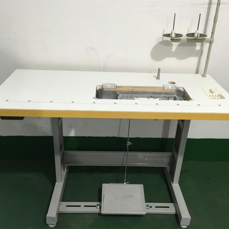 Brand-new sewing machine, computer lathe frame, stand, solid wood thickened edge, blue fabric texture, round edge, household and industrial sewing machine