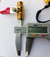 Ball valve 2 split handle brass ball valve 1/4 double insert ball valve Air compressor screw valve can be customized