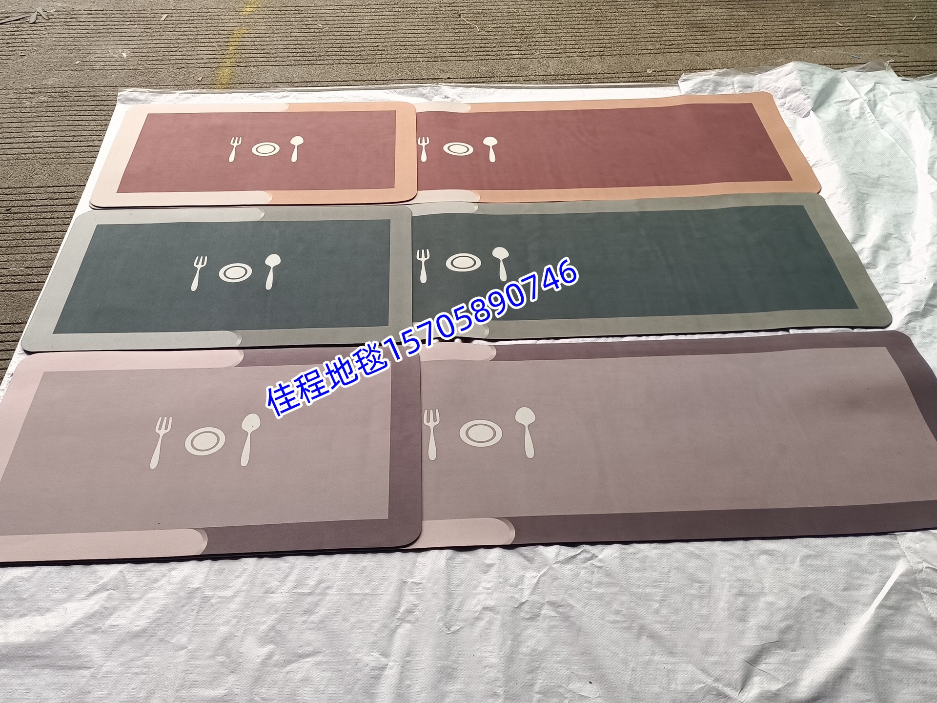2.5mm thick soft diatom mud printed floor MATS, carpets, kitchen MATS, quick-drying floor MATS, bathroom floor MATS, kitchen anti-slip floor MATS, floor MATS, door MATS, multiple patterns, good product quality, 38*58+38*118 pic 8