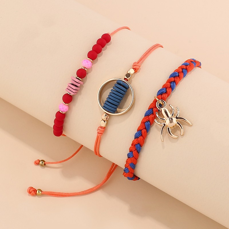 Fashion multilayer hand string Bohemian ethnic style hand-woven alloy spider pull string bracelet wholesale thumbnail