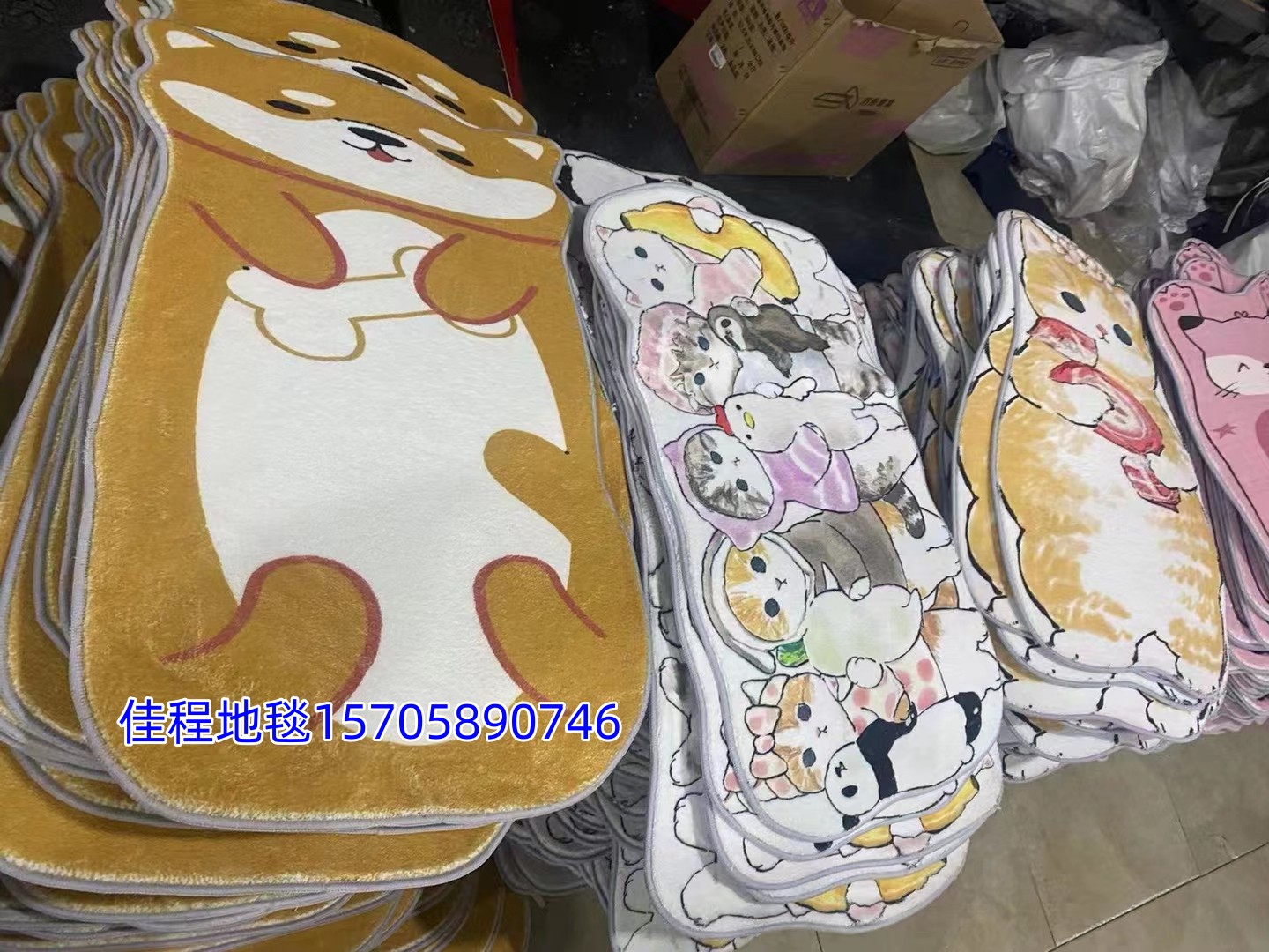 仿羊绒数码印花地垫猫咪地垫脚垫地毯防滑垫床边毯厨房垫门垫 产品质量好 图案很漂亮可以来图定制尺寸50*80cm详情4