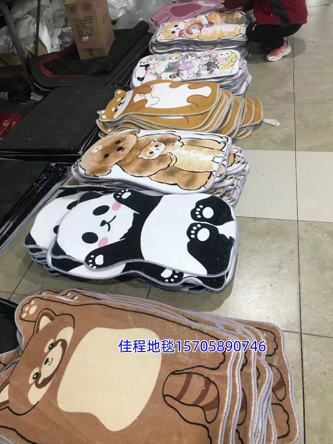 仿羊绒数码印花地垫猫咪地垫脚垫地毯防滑垫床边毯厨房垫门垫 产品质量好 图案很漂亮可以来图定制尺寸50*80cm详情6