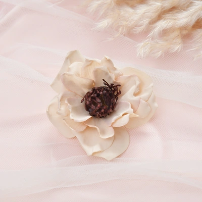 Simulation lotus small burn edge home decoration flower corsage wedding with flower hat flower champagne thumbnail