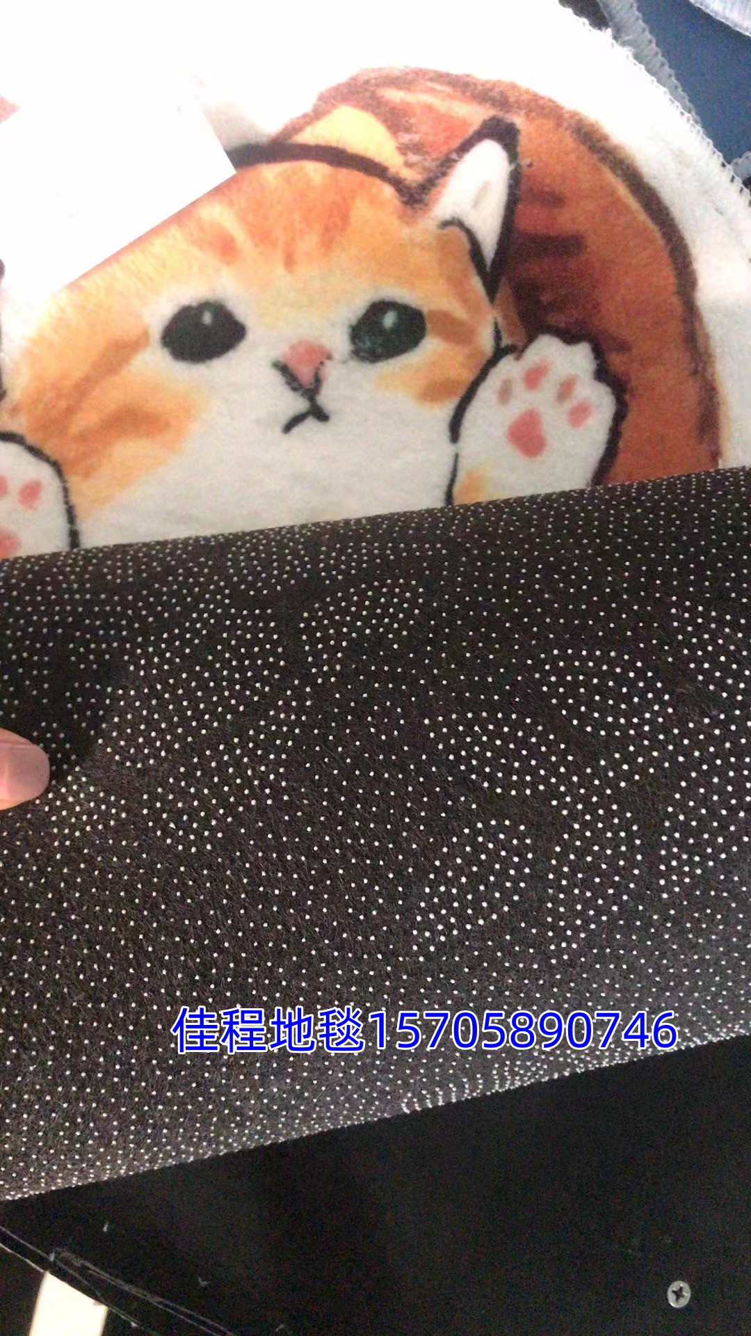 仿羊绒数码印花地垫猫咪地垫脚垫地毯防滑垫床边毯厨房垫门垫 产品质量好 图案很漂亮可以来图定制尺寸50*80cm详情1