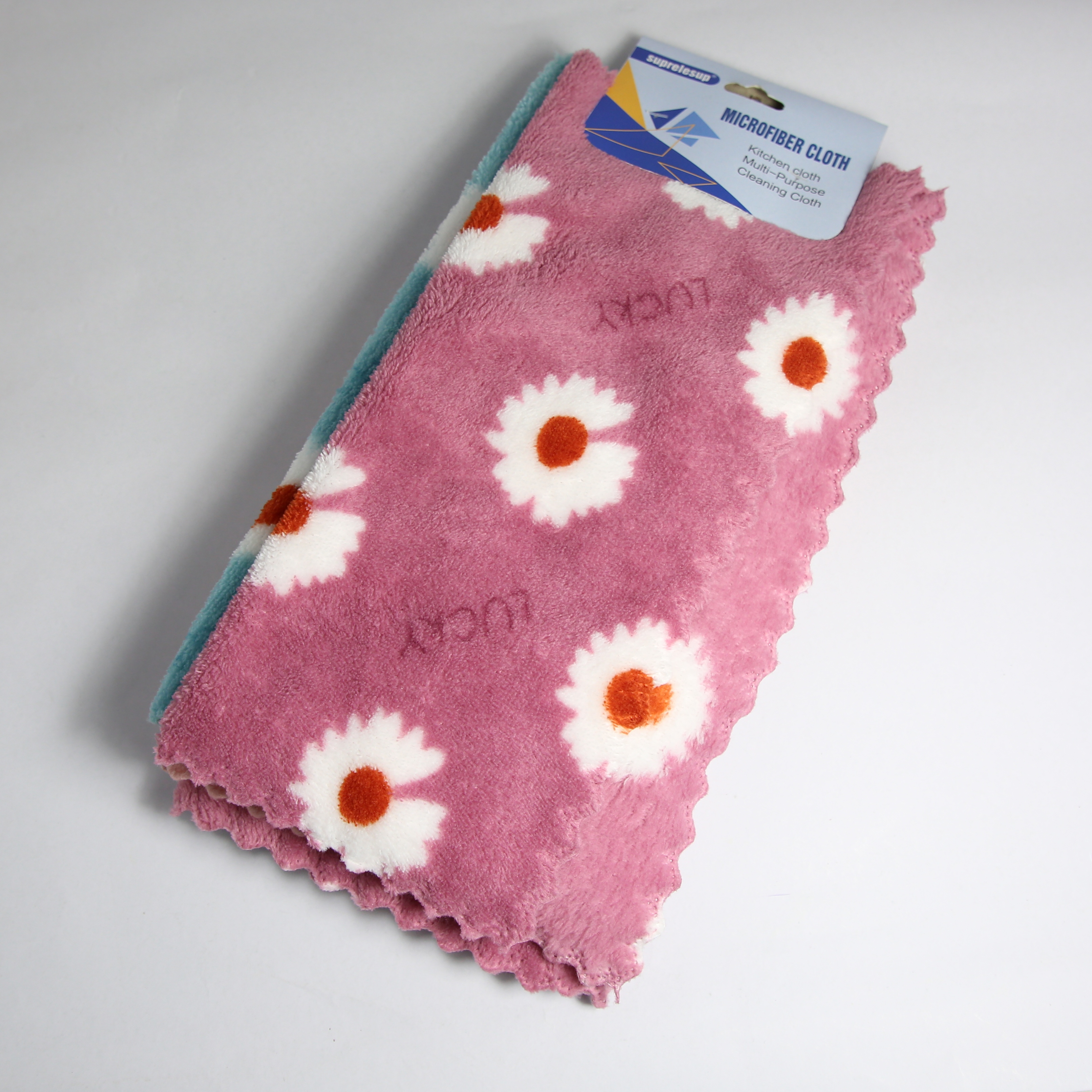 Coral velvet double-sided thickened 30*30 subscription card 5PCS Dish towels strong absorbent wipe glass cleaning towel Clean rag dry hair absorbent towel