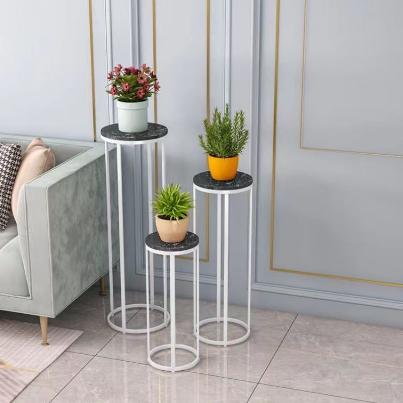 Nordic modern minimalist ironwork light luxury floor-standing flower stand for living room, bedroom, green ivy, succulents, balcony and small flower stand details Picture