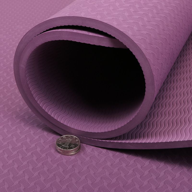 厂家直销TPE单色瑜伽垫 加宽加厚双人瑜伽垫 瑜伽健身垫详情图5