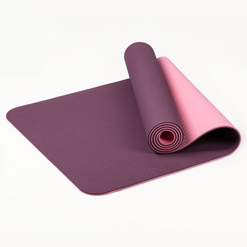 TPE环保瑜伽垫定制体位线健身用品 双色瑜伽垫厂家直销定制logo 健身垫双人瑜伽垫详情图4