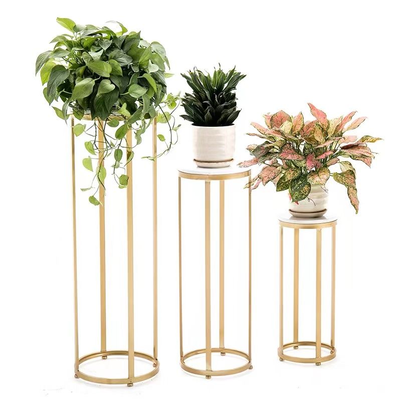 Nordic modern minimalist ironwork light luxury floor-standing flower stand for living room, bedroom, green ivy, succulents, balcony and small flower stand Item Picture