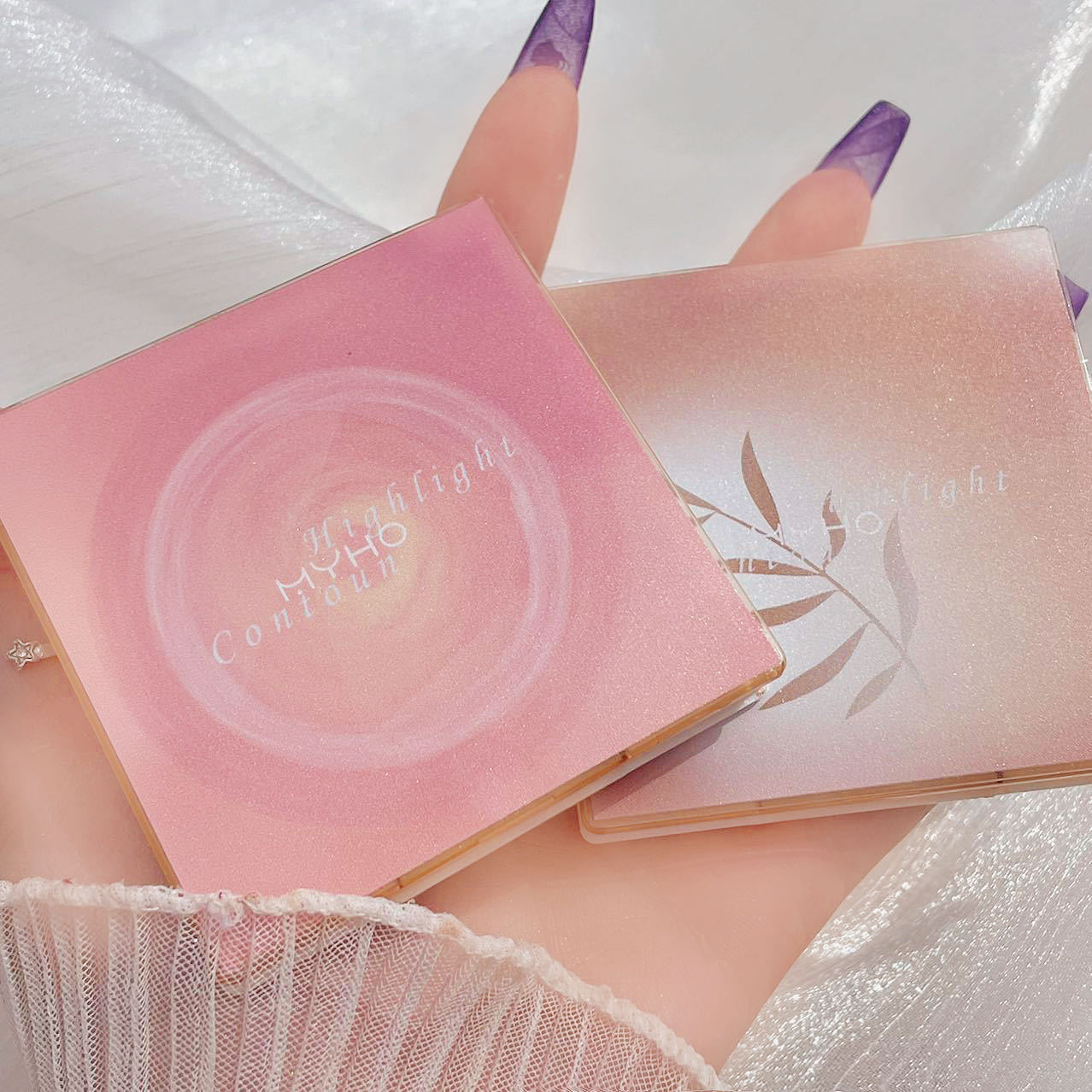 MYHO Highlighter Contouring Disc, a multi-functional 4-color contouring disc, a highlighter and shadow integrated disc, and a matte face brightening comprehensive disc pic 9