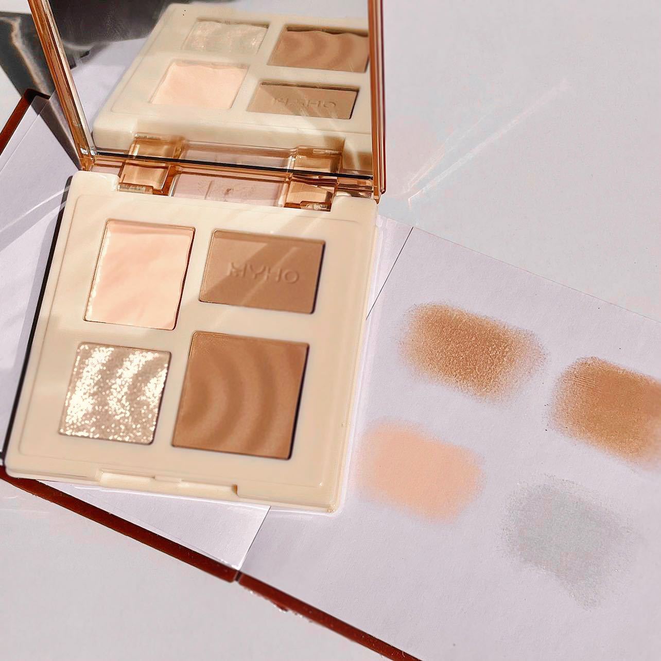 MYHO Highlighter Contouring Disc, a multi-functional 4-color contouring disc, a highlighter and shadow integrated disc, and a matte face brightening comprehensive disc pic 18