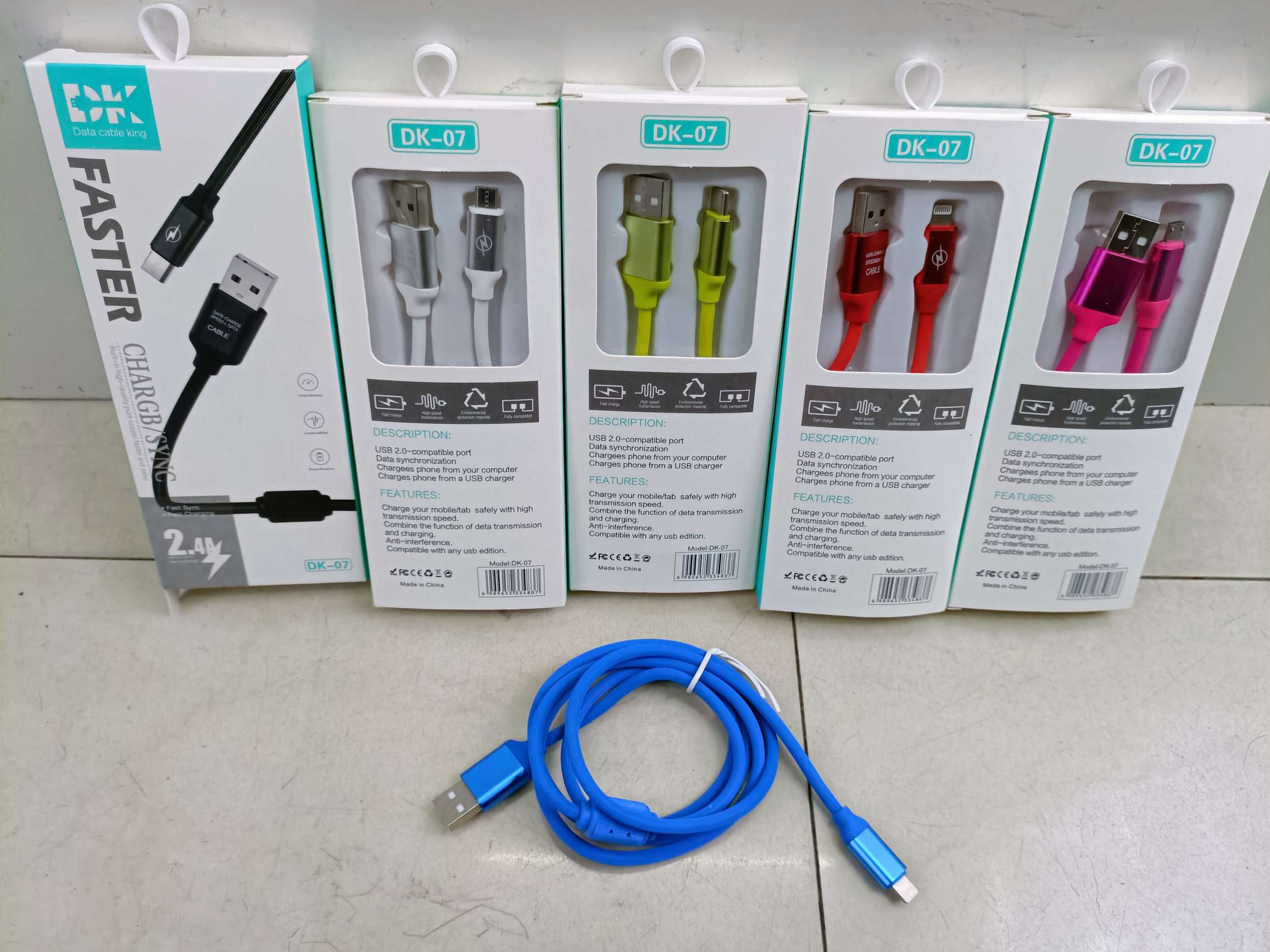 1.2m Q elastic magnetic ring data cable mobile phone data cable