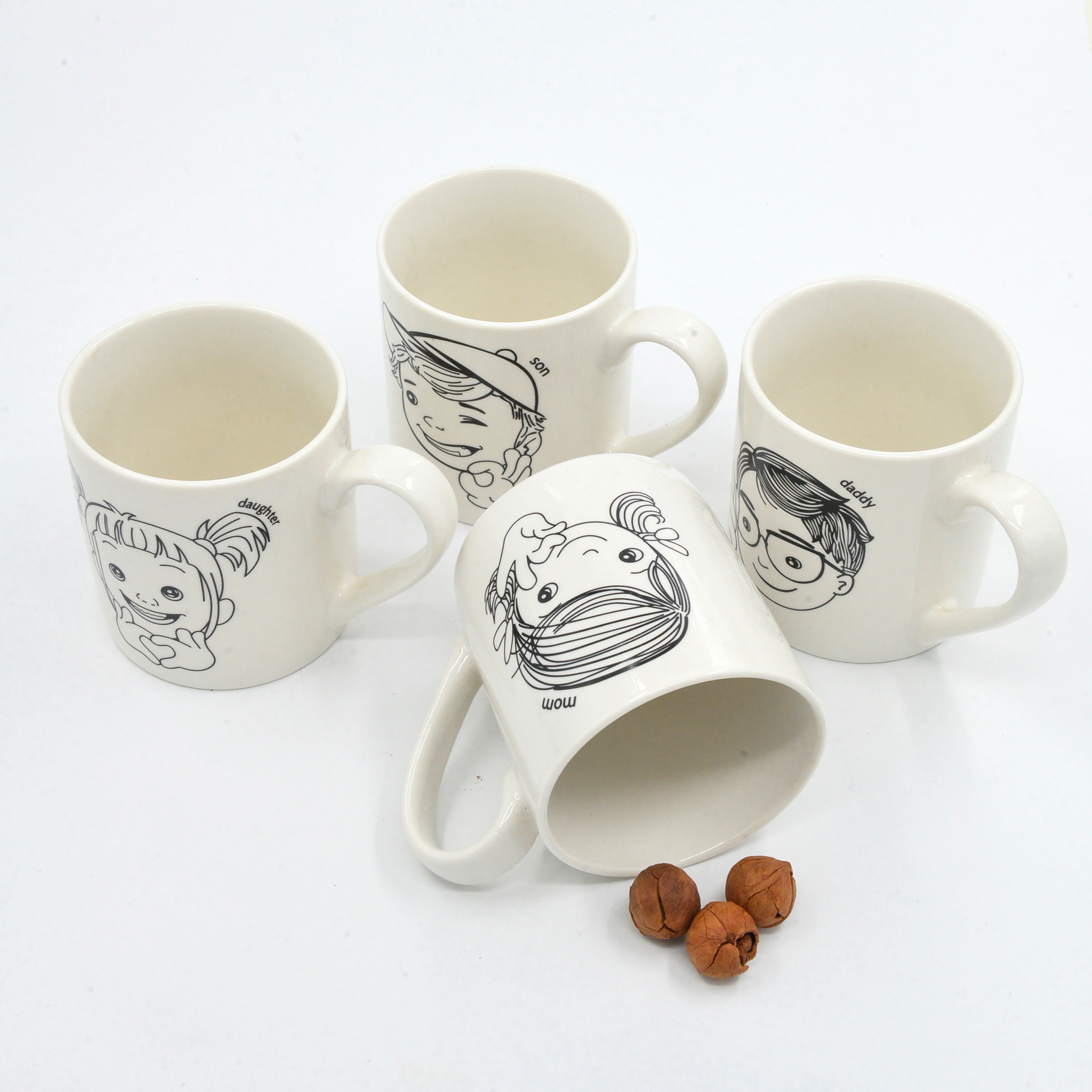 Creative Mug Office cartoon Couple Pair Cup Boy Girl Ceramic Cup Coffee mug Gift mug