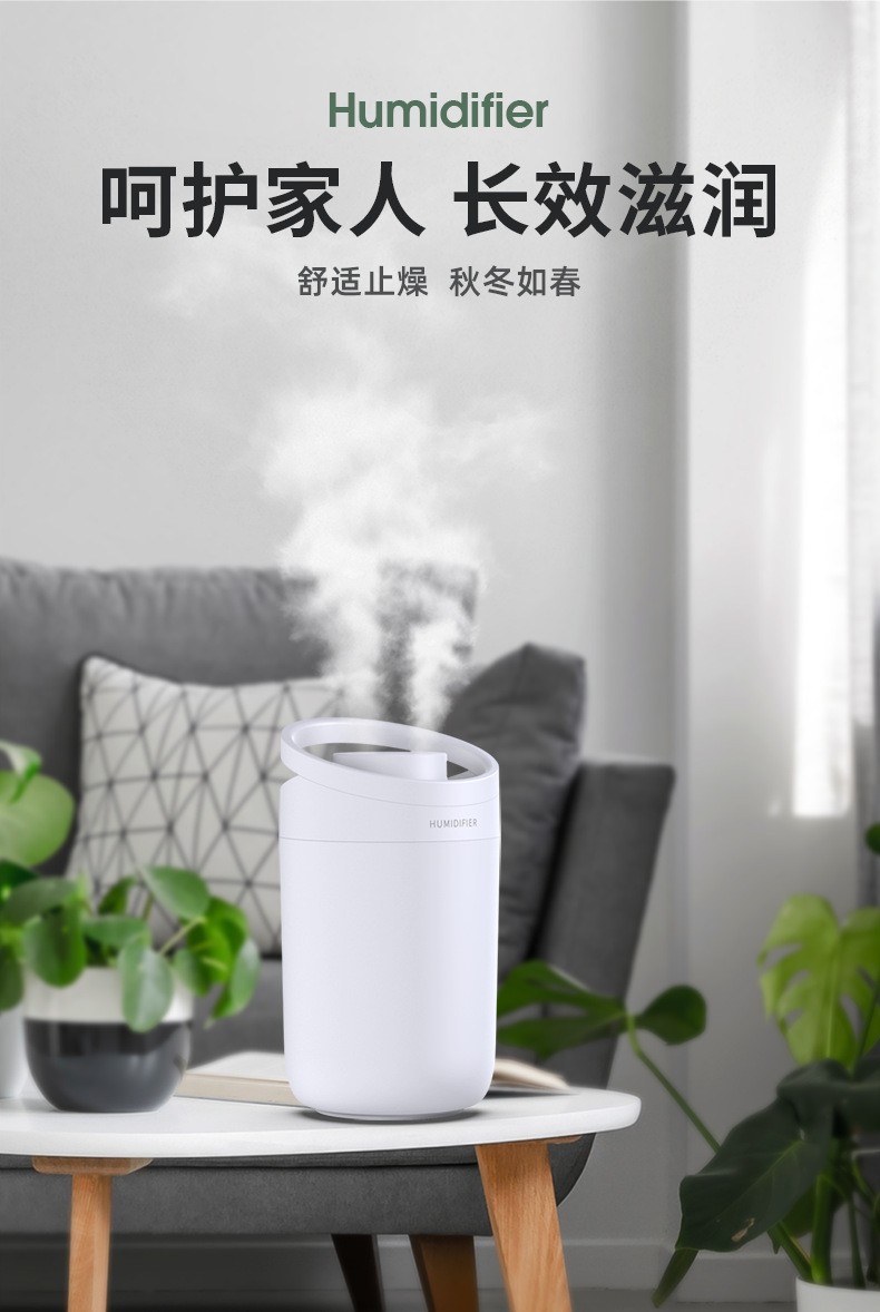 新款跨境家用加湿器X12香薰3L大容量双喷雾空气净化器X11详情8