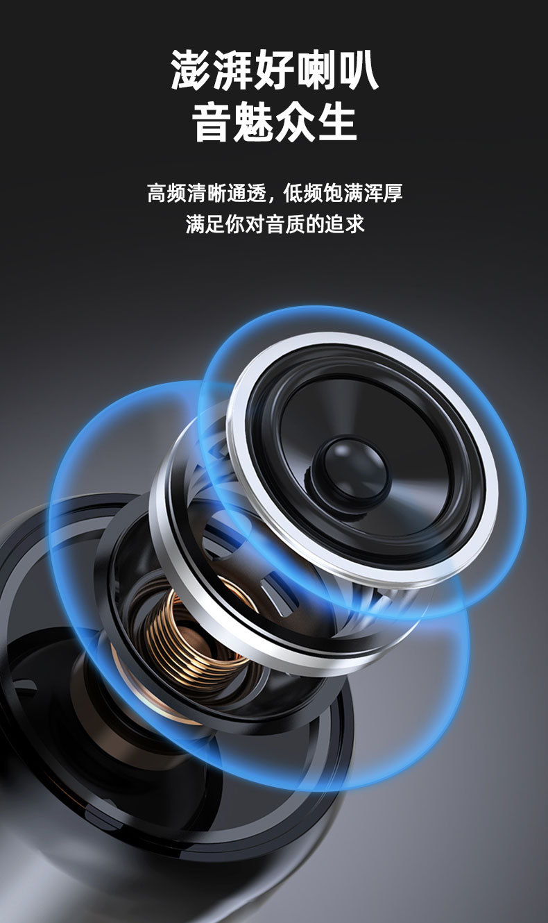 2022新款挂脖式无线蓝牙音箱布艺便携式回音壁穿戴低音炮立体声详情4