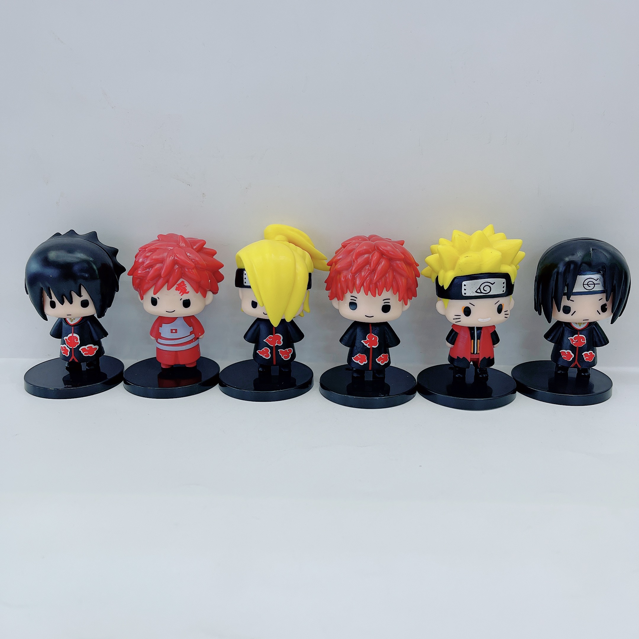 6 Naruto hand office Naruto Sasuke model figurine doll toy blind box key chain pendant car twisted egg gift