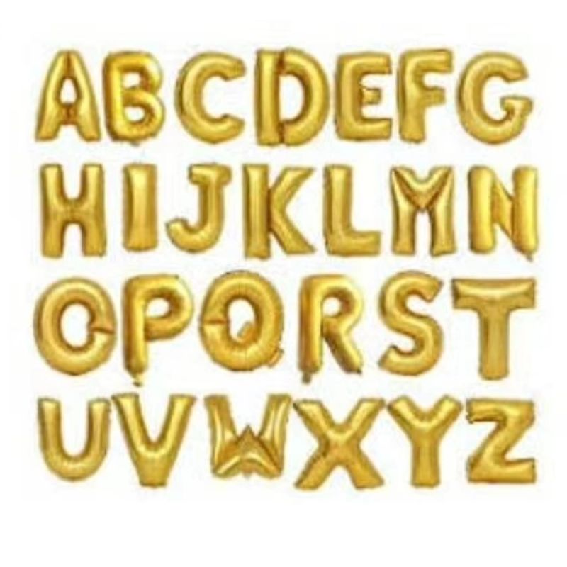 Letter aluminum film aluminum foil birthday decoration set, balloon party, wedding props, gold, silver, rose gold, happy birthday details Picture