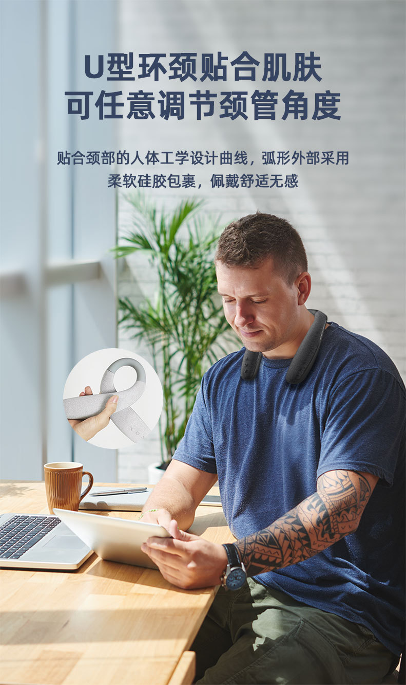 2022新款挂脖式无线蓝牙音箱布艺便携式回音壁穿戴低音炮立体声详情2