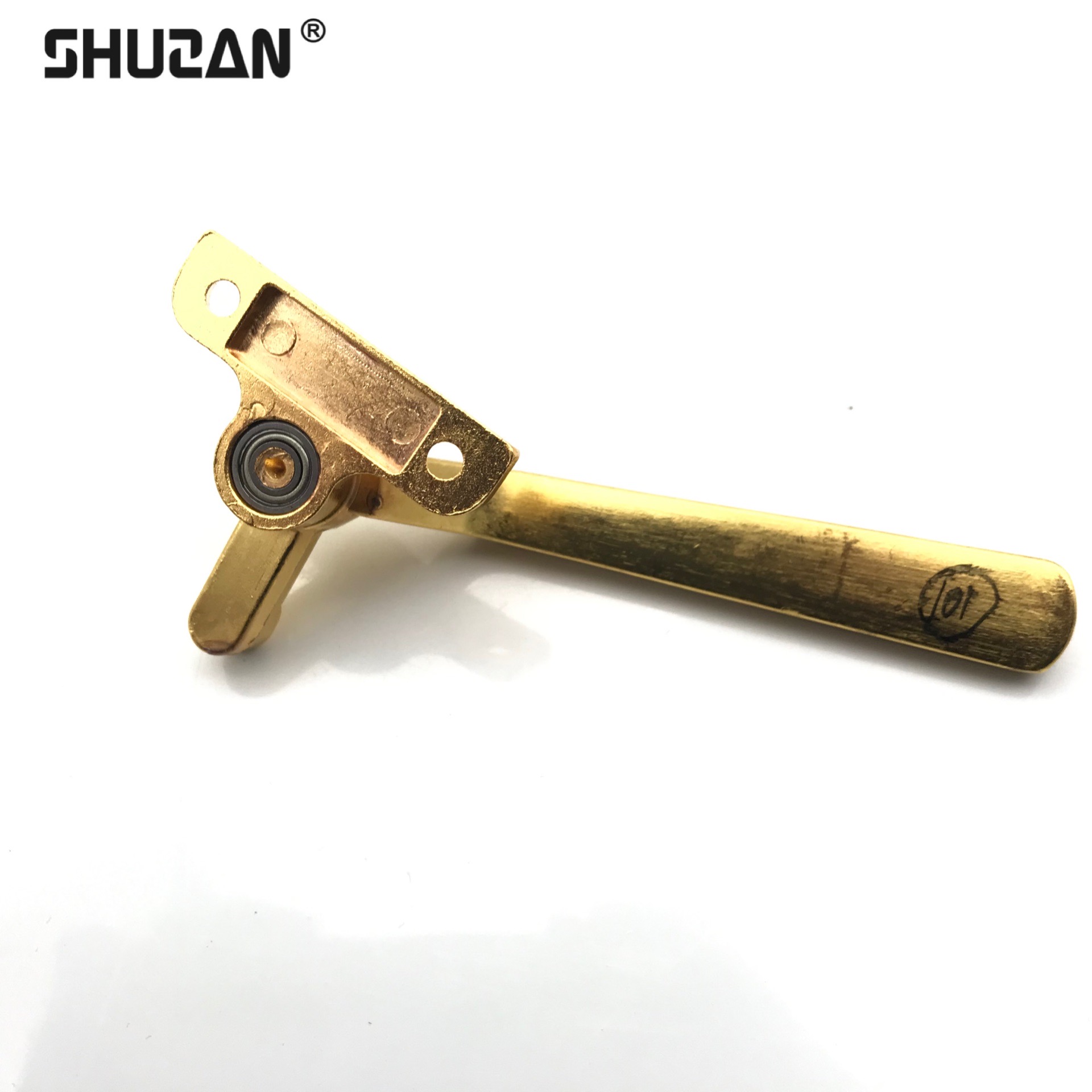 舒赞 优质品牌金色轴承冰裂纹欧式柜门拉手家具门把手鹅卵石造型门五金配件详情3
