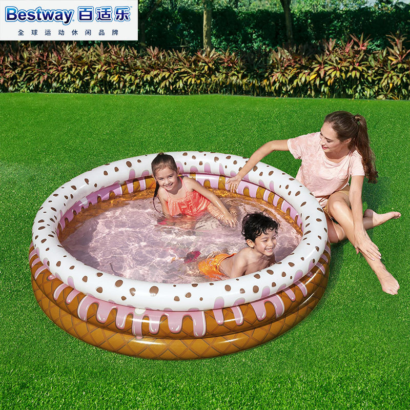 Bestway51144冰淇淋戏水池充气游泳池婴幼儿沙池海洋球池详情1