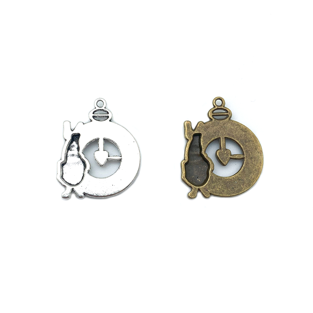 Single Hole With Hanging Rabbit Alarm Clock Zinc Alloy Accessory Y0643 Specification drawing