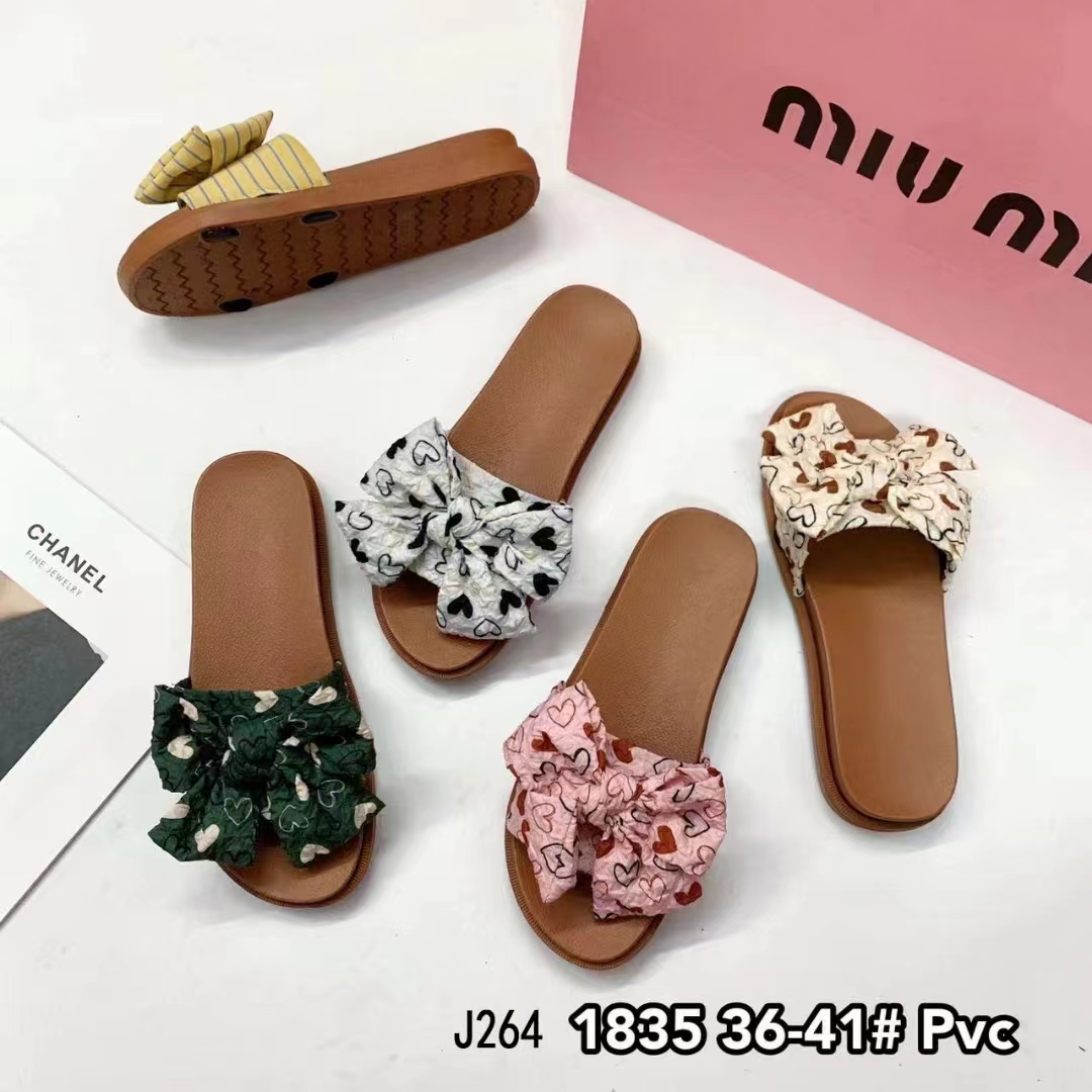 Slippers women's shoes summer wear flat Korean version bow fashion trend super soft student flip-flops indoor home slippers women's shoes thumbnail