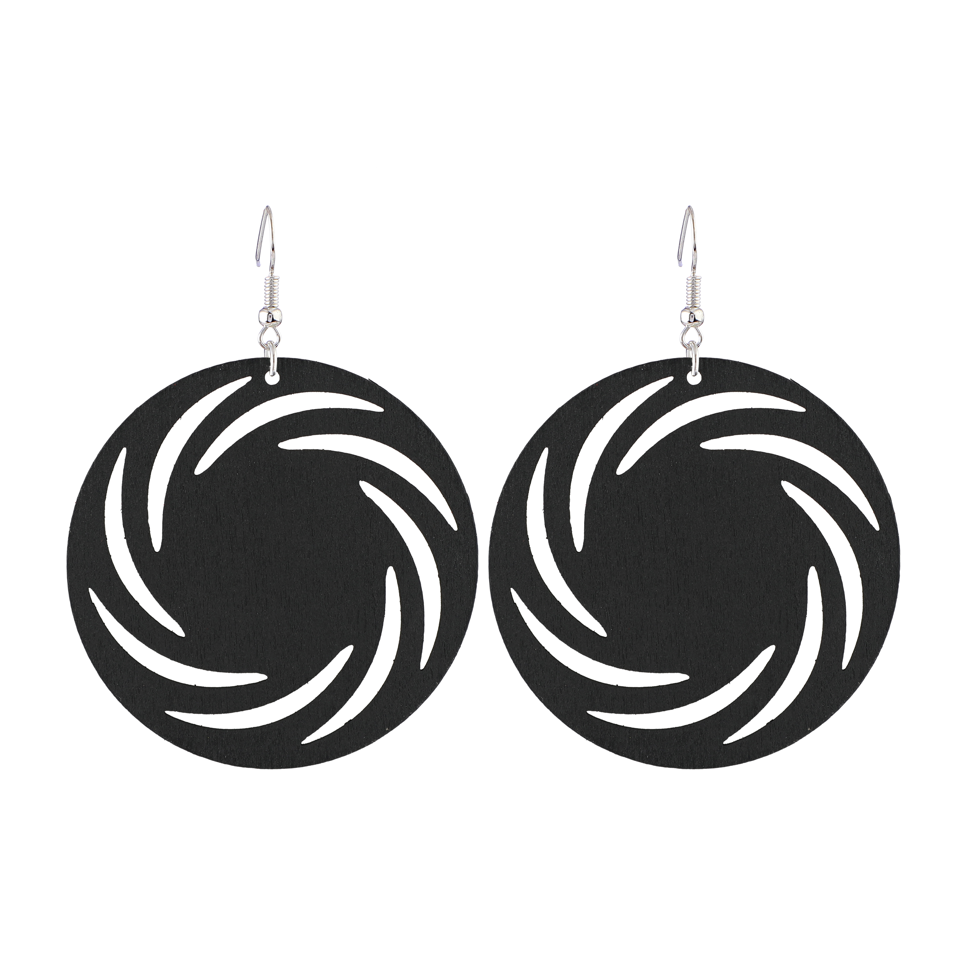 Whirlwind wooden pendant earrings ladies national style hollow fashion personality wood earrings earrings European and American accessories wholesale customization Application Scenario