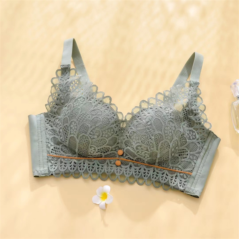 Elegant Lace Mesh Bra Women's Comfortable Underwire Underwear Push-Up Accessorizing Bra 36