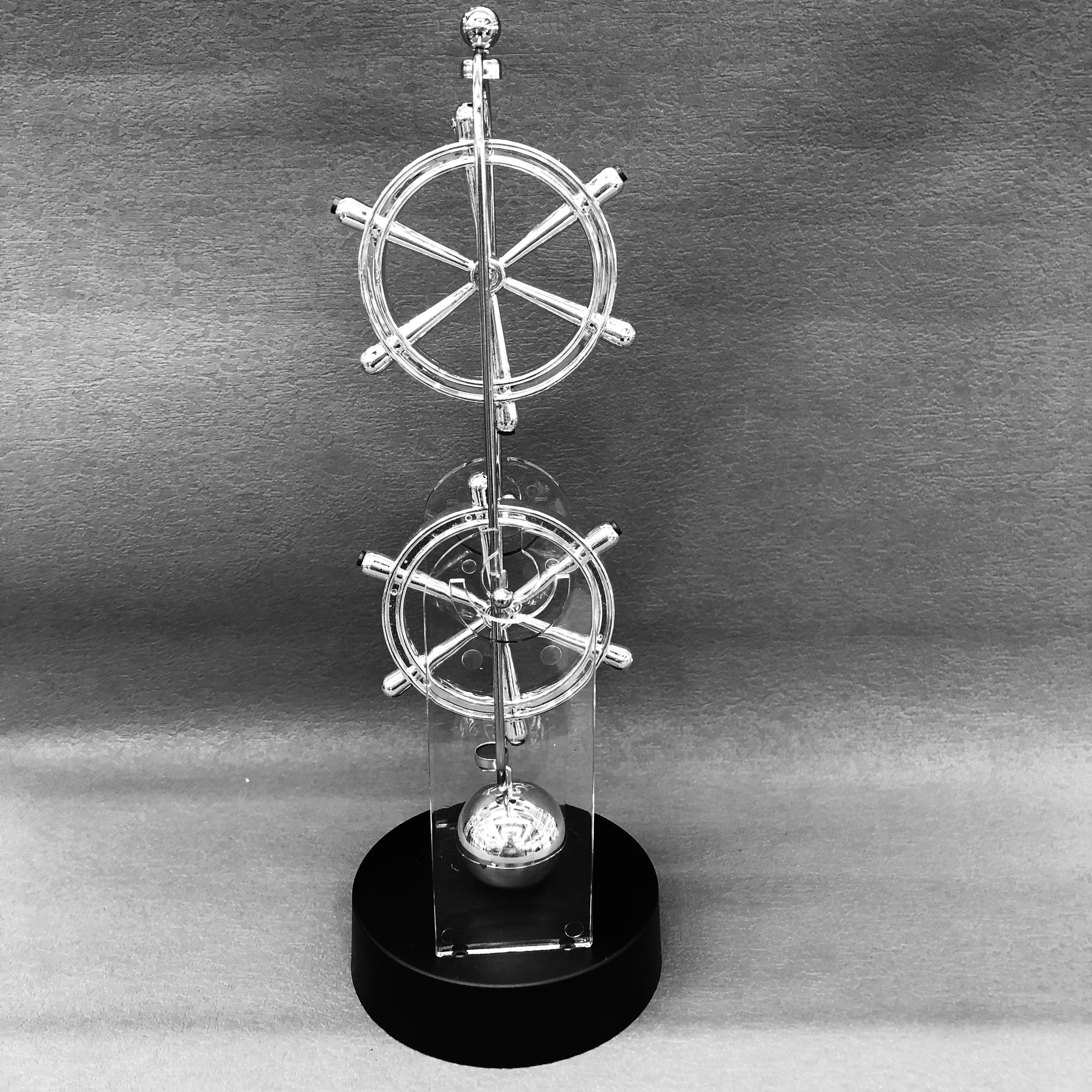 Creative Gift set Home decor office ornaments Metal double-layer steering wheel Chaos pendulum irregular rotation rocker New home cabinet ornaments youth festival gifts to each other thumbnail
