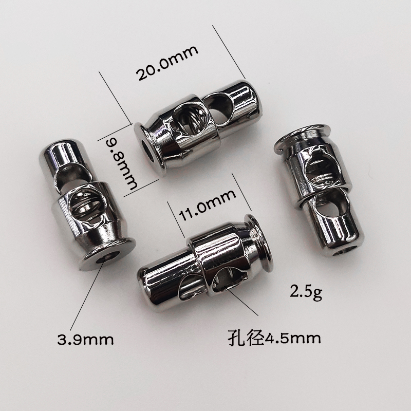 弹簧扣1双色弹簧扣绳束扣调节扣绳止蘑菇扣竹棍调节扣猪鼻扣图