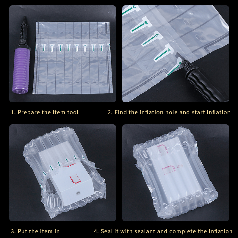 shock proof protective & cushioning material inflatable air column bag for mobile box Application Scenario