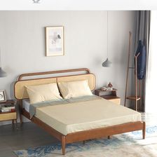 北欧1.5米实木床现代简约卧室家具白蜡木1.8米双人床全实木家具