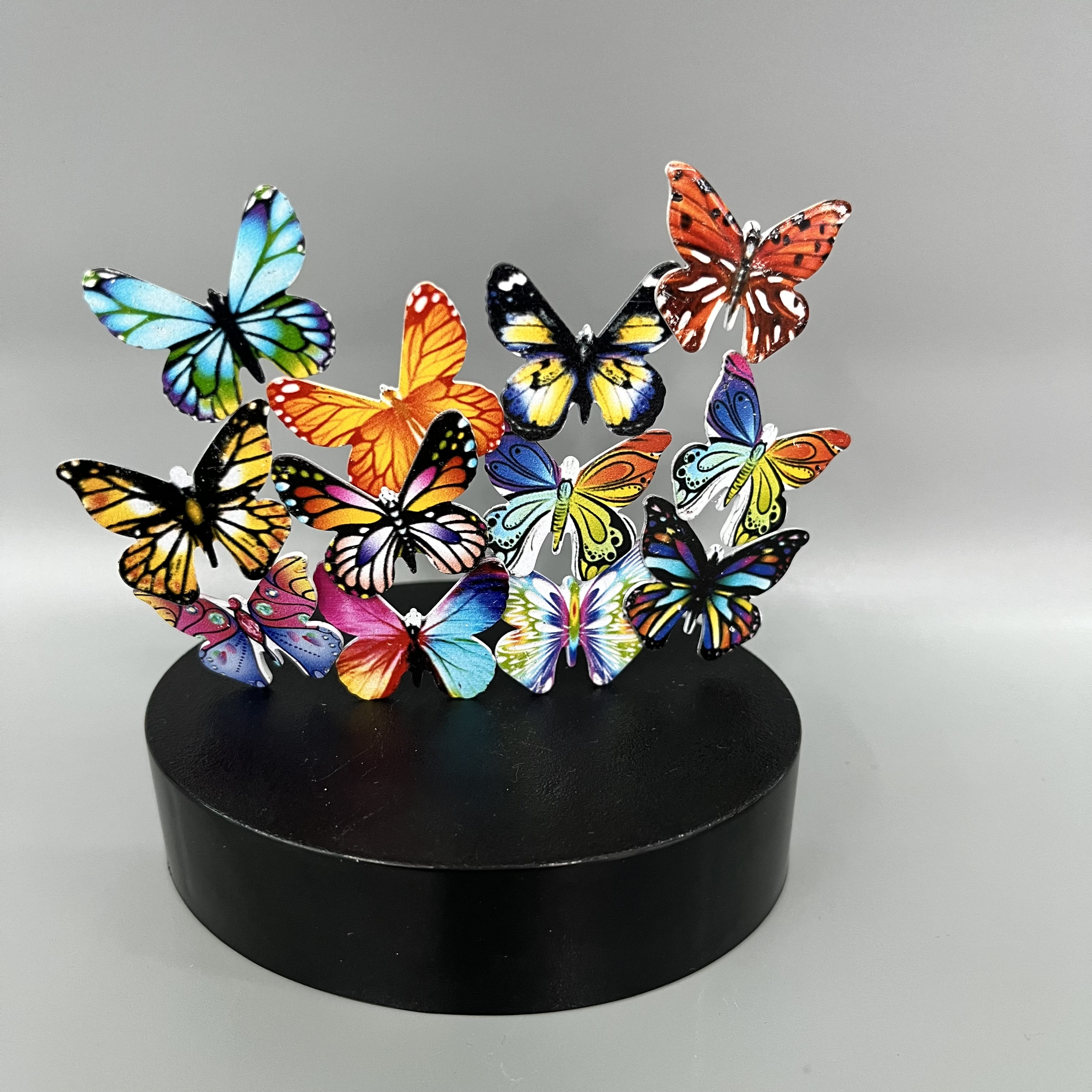 Creative craft gifts Home decoration ornaments science educational puzzle posing toys colorful butterfly DIY magnetic sculpture office cabinet decompression ornaments Holiday gift each other thumbnail