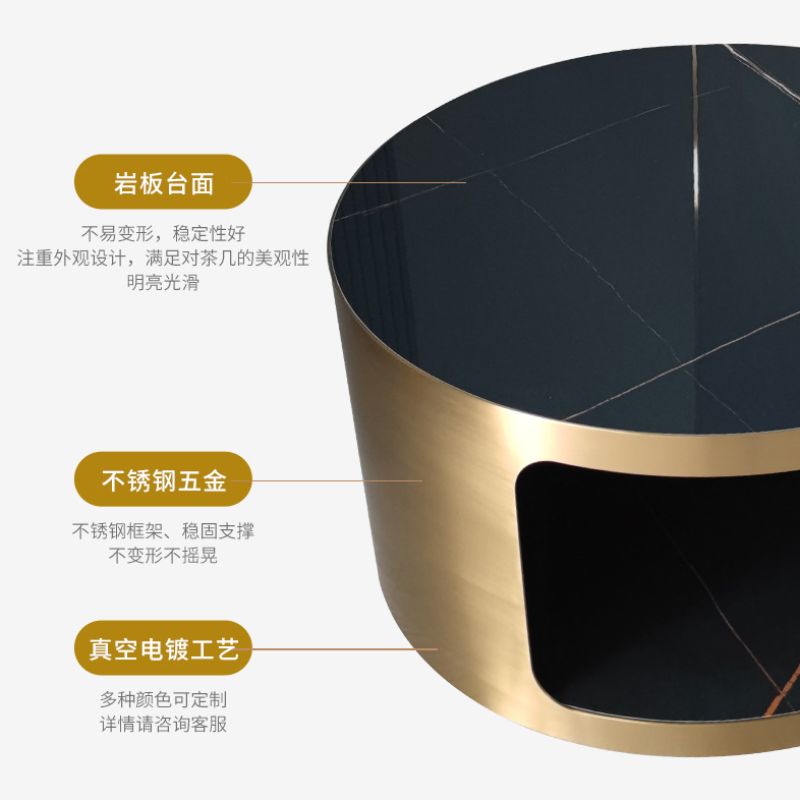 Wholesale of rock plate mother and child coffee table sets, Nordic light luxury living room small apartment furniture, simple table coffee table Specification image